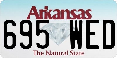 AR license plate 695WED