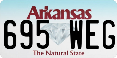 AR license plate 695WEG
