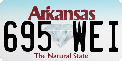 AR license plate 695WEI