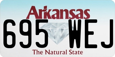 AR license plate 695WEJ