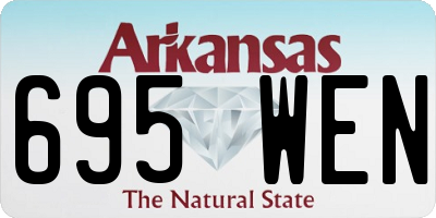 AR license plate 695WEN