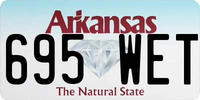 AR license plate 695WET