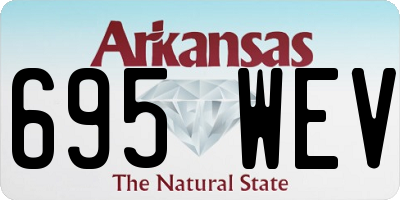 AR license plate 695WEV