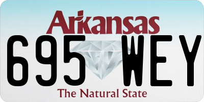 AR license plate 695WEY