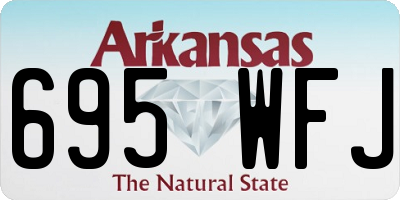 AR license plate 695WFJ