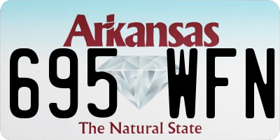AR license plate 695WFN