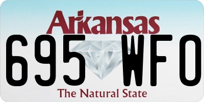 AR license plate 695WFO