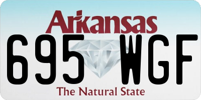 AR license plate 695WGF