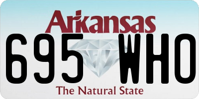 AR license plate 695WHO