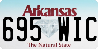 AR license plate 695WIC