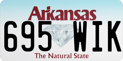 AR license plate 695WIK