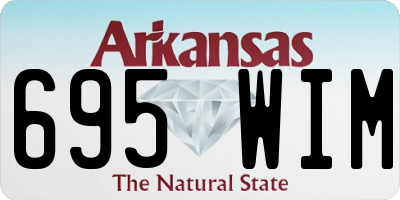 AR license plate 695WIM
