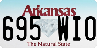 AR license plate 695WIO