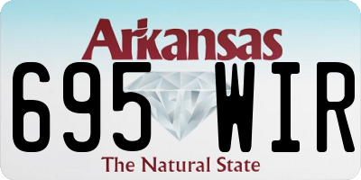 AR license plate 695WIR