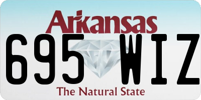 AR license plate 695WIZ