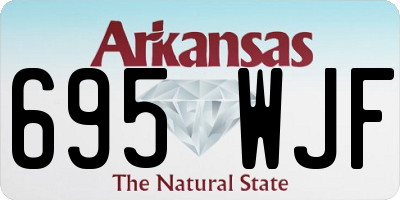 AR license plate 695WJF
