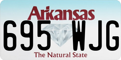 AR license plate 695WJG