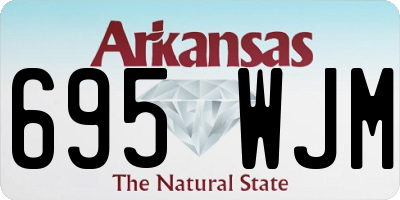 AR license plate 695WJM