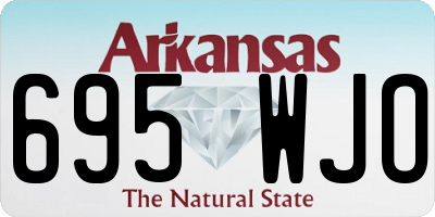 AR license plate 695WJO