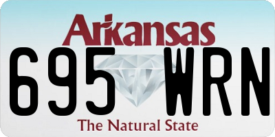 AR license plate 695WRN