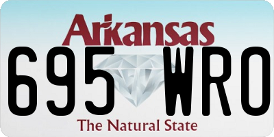 AR license plate 695WRO