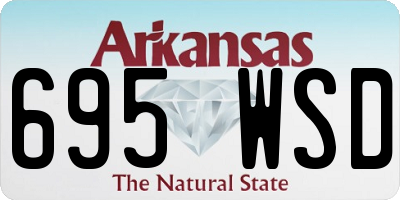 AR license plate 695WSD