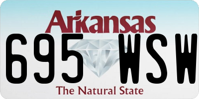 AR license plate 695WSW