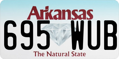 AR license plate 695WUB