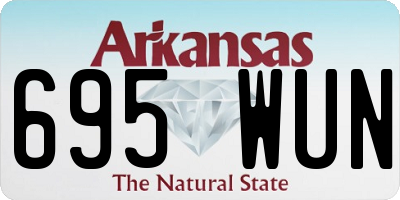 AR license plate 695WUN