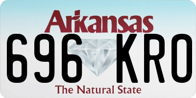 AR license plate 696KRO