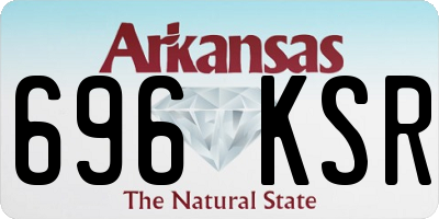 AR license plate 696KSR