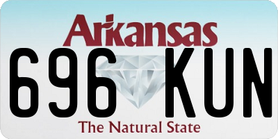 AR license plate 696KUN