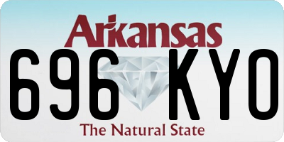 AR license plate 696KYO
