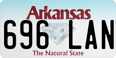 AR license plate 696LAN