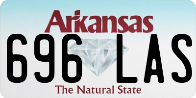 AR license plate 696LAS