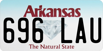 AR license plate 696LAU