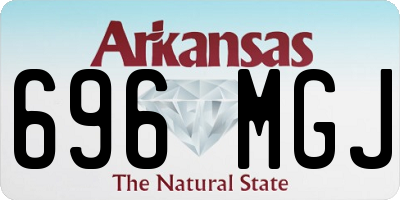 AR license plate 696MGJ