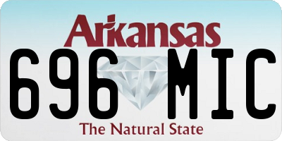 AR license plate 696MIC