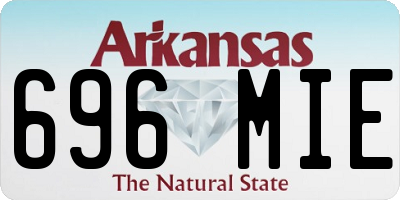 AR license plate 696MIE