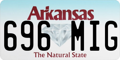 AR license plate 696MIG