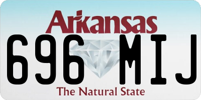 AR license plate 696MIJ