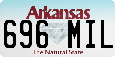AR license plate 696MIL
