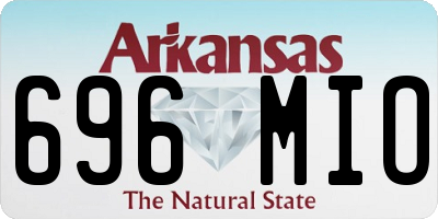 AR license plate 696MIO