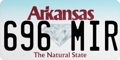 AR license plate 696MIR