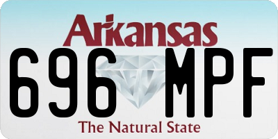 AR license plate 696MPF