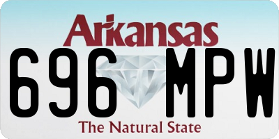 AR license plate 696MPW