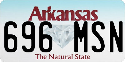 AR license plate 696MSN