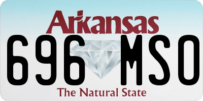 AR license plate 696MSO