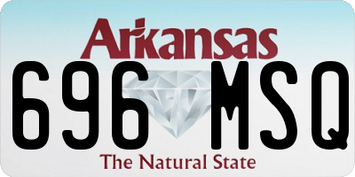AR license plate 696MSQ