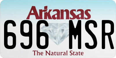 AR license plate 696MSR